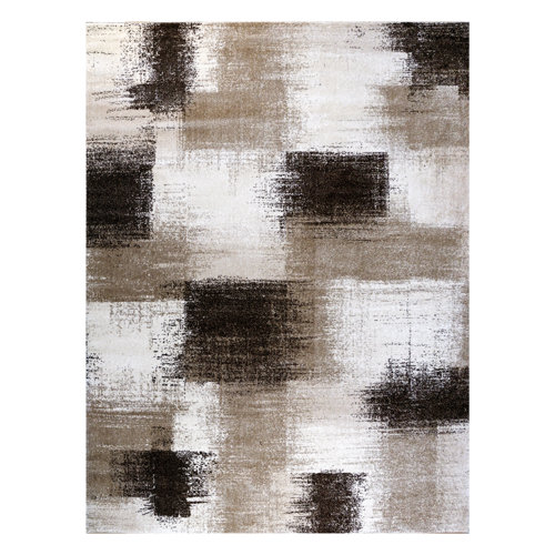 Drexel Heritage La Scala Tasia Beige/Black/Ivory Modern Abstract Area